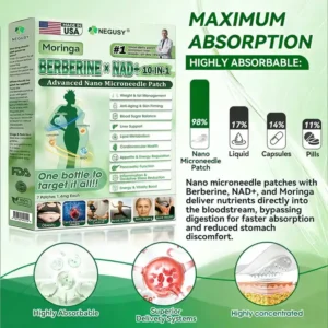 𝐎𝐟𝐟𝐢𝐜𝐢𝐚𝐥 𝐒𝐭𝐨𝐫𝐞 🇺🇸 |NEGUSY™ Moringa .Berberine x NAD+ 10-in-1 Advanced Nano Microneedle Patch - Once Daily, Visible Results in 7Days