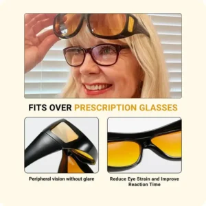 NEGUSY-Fit Over Night Driving Glasses with GlareCut Technology