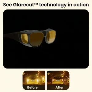 NEGUSY-Fit Over Night Driving Glasses with GlareCut Technology