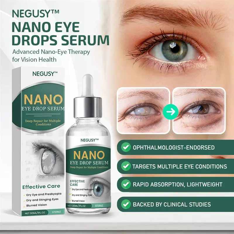 NEGUSY™ Nano Eye Drops Serum 👩⚕️ Royal College of Ophthalmologists Recommended (Suitable for presbyopia, dry eye syndrome, glaucoma, and cataracts)