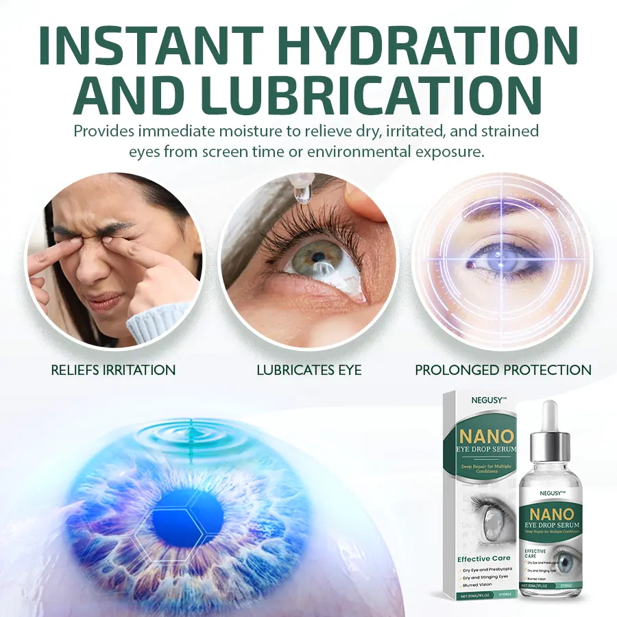 NEGUSY™ Nano Eye Drops Serum 👩⚕️ Royal College of Ophthalmologists Recommended (Suitable for presbyopia, dry eye syndrome, glaucoma, and cataracts)